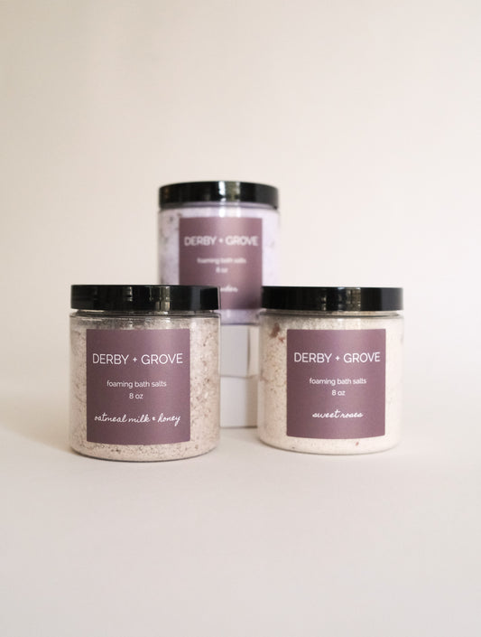 DERBY + GROVE Handmade Natural Bath Salts 8oz Jar