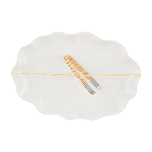 Ruffled Melamine Platter Set