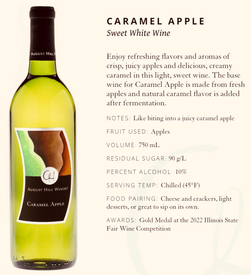 August Hill Caramel Apple Sweet White Wine (available for store pickup only)
