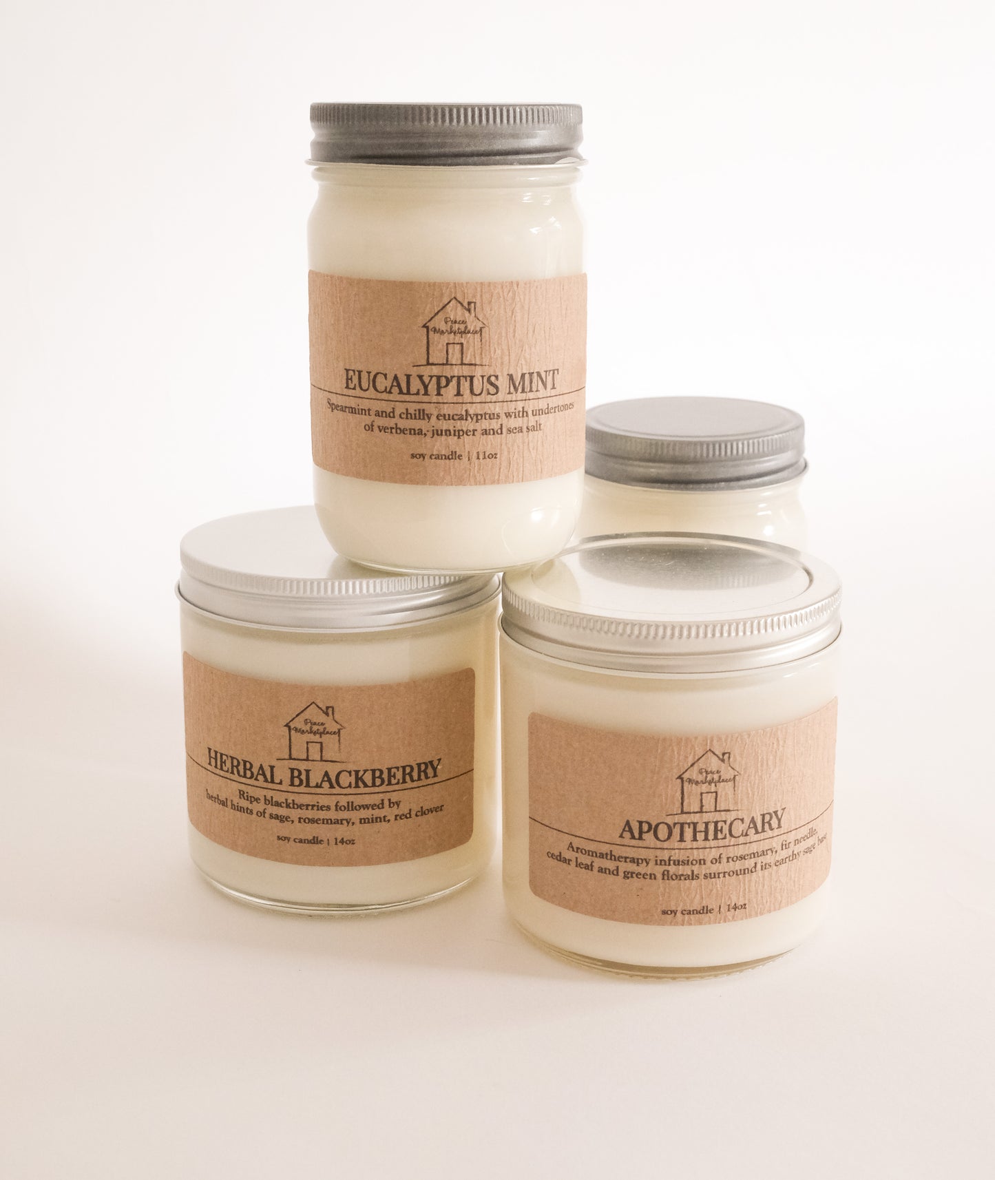 Peace Marketplace "Gardenia" 100% Soy Candle (available in 2 sizes)