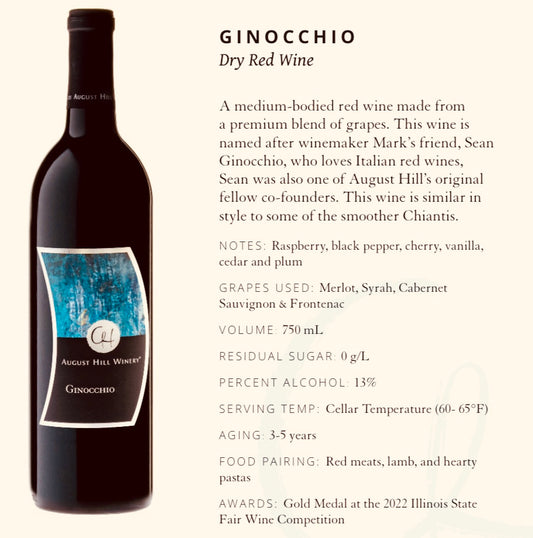 August Hill Ginocchio Dry Red Wine (available for store pickup only)