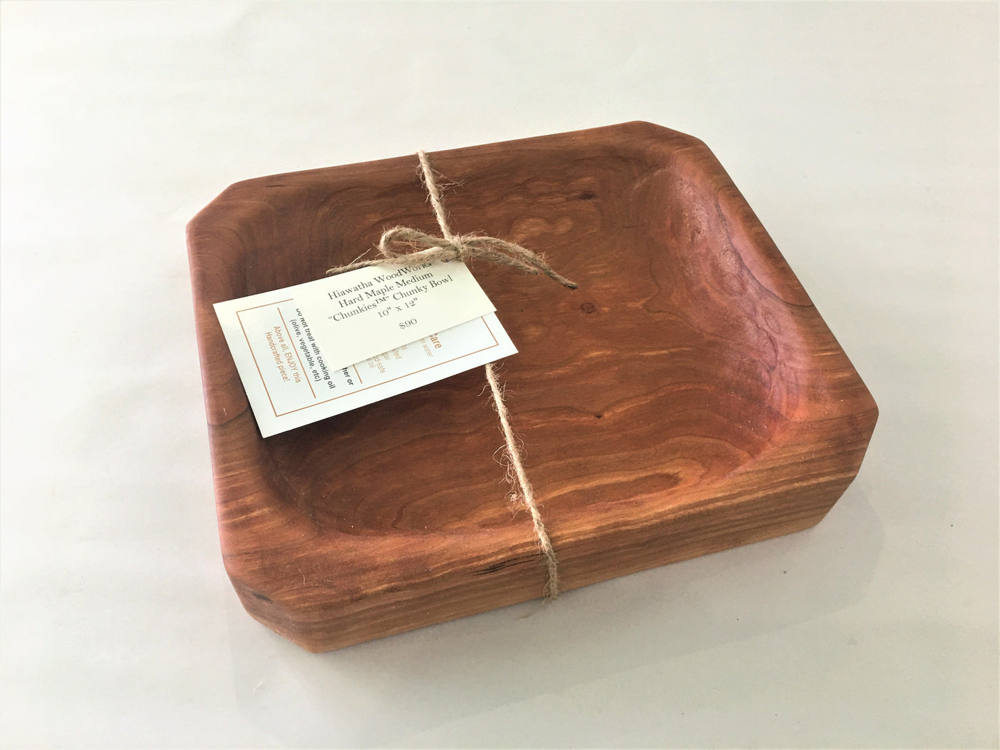 Hiawatha WoodWorks Hard Maple Medium “Chunkies™” Chunky Bowl 10" x 12"
