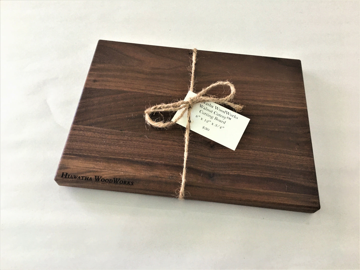Hiawatha WoodWorks Cutesy™ Walnut Cutting Board 8″ x 12″ x 3/4″