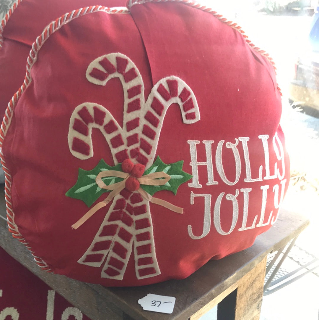 Pillow holly jolly