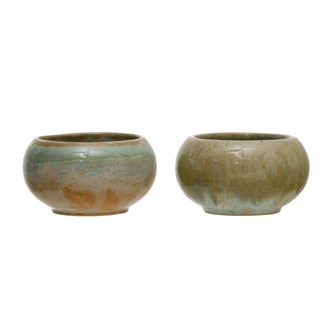 Round Stoneware 3" Bowl, Opal Reactive Glaze (Each One Will Vary)
