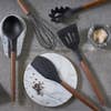 Utensil Set (7 Piece) - Beechwood and Black Silicone